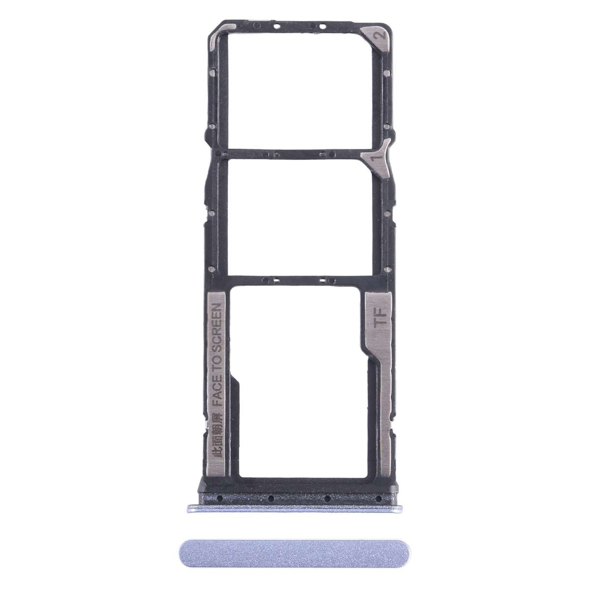For Xiaomi Redmi 13C 4G SIM Card Tray + SIM Card Tray + Micro SD Card Tray (Black)