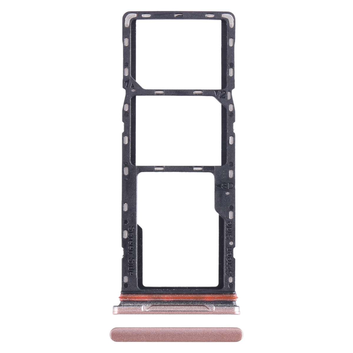 For Infinix Hot 10i X659B SIM Card Tray + SIM Card Tray + Micro SD Card Tray (Black)