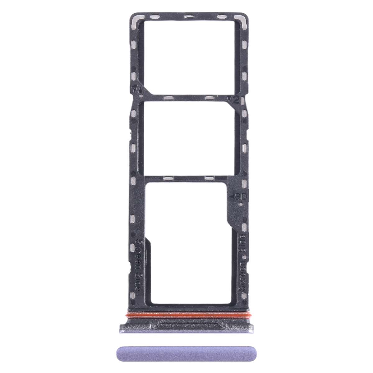 For Infinix Hot 10i X659B SIM Card Tray + SIM Card Tray + Micro SD Card Tray (Black)