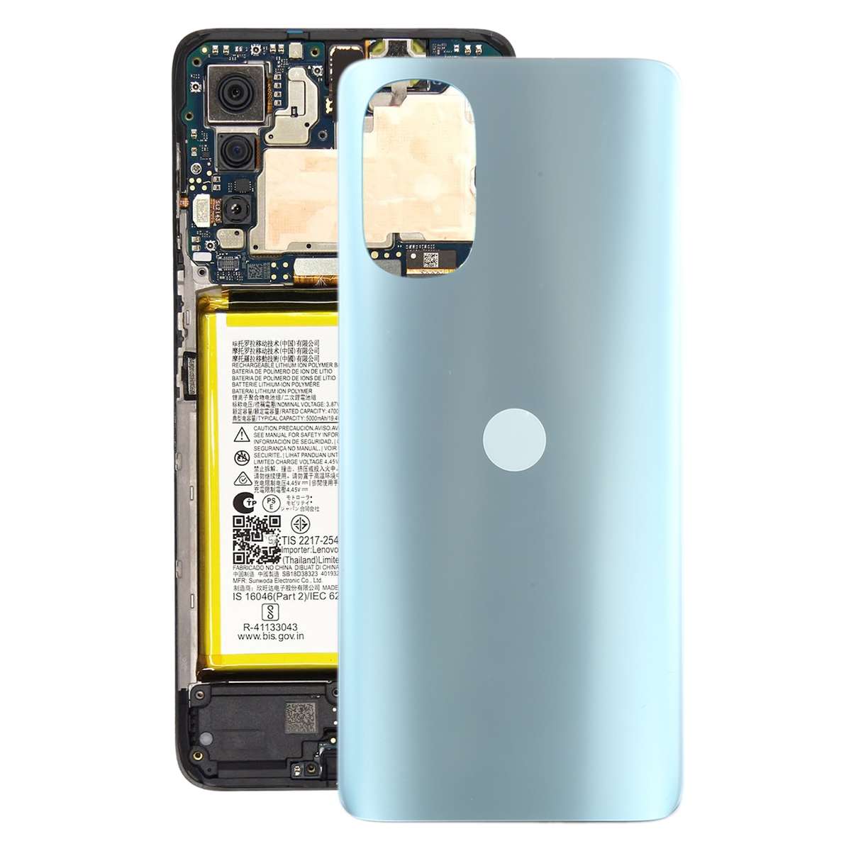 For Motorola Moto G62 5G Original Battery Back Cover(Grey)