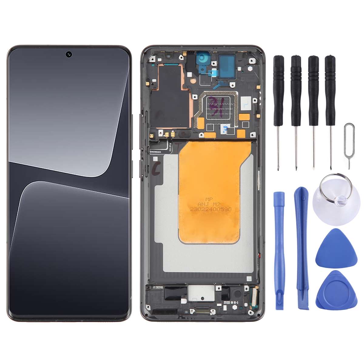 For Xiaomi 13 Pro Original AMOLED Material LCD Screen Digitizer Full Assembly with Frame (Silver)