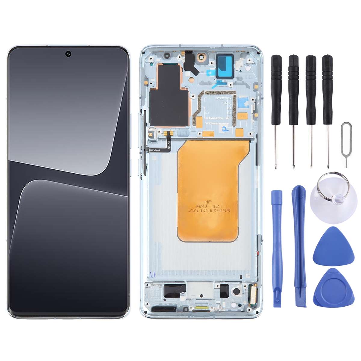 For Xiaomi 13 Pro Original AMOLED Material LCD Screen Digitizer Full Assembly with Frame (Silver)