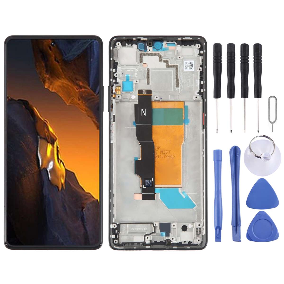For Xiaomi Poco F5 Original AMOLED Material LCD Screen Digitizer Full Assembly with Frame (Black)