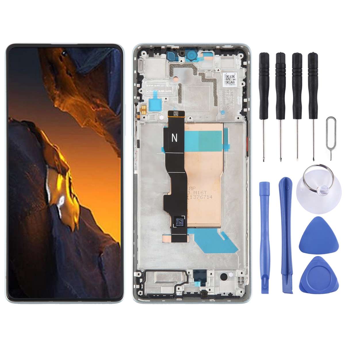 For Xiaomi Poco F5 Original AMOLED Material LCD Screen Digitizer Full Assembly with Frame (Black)