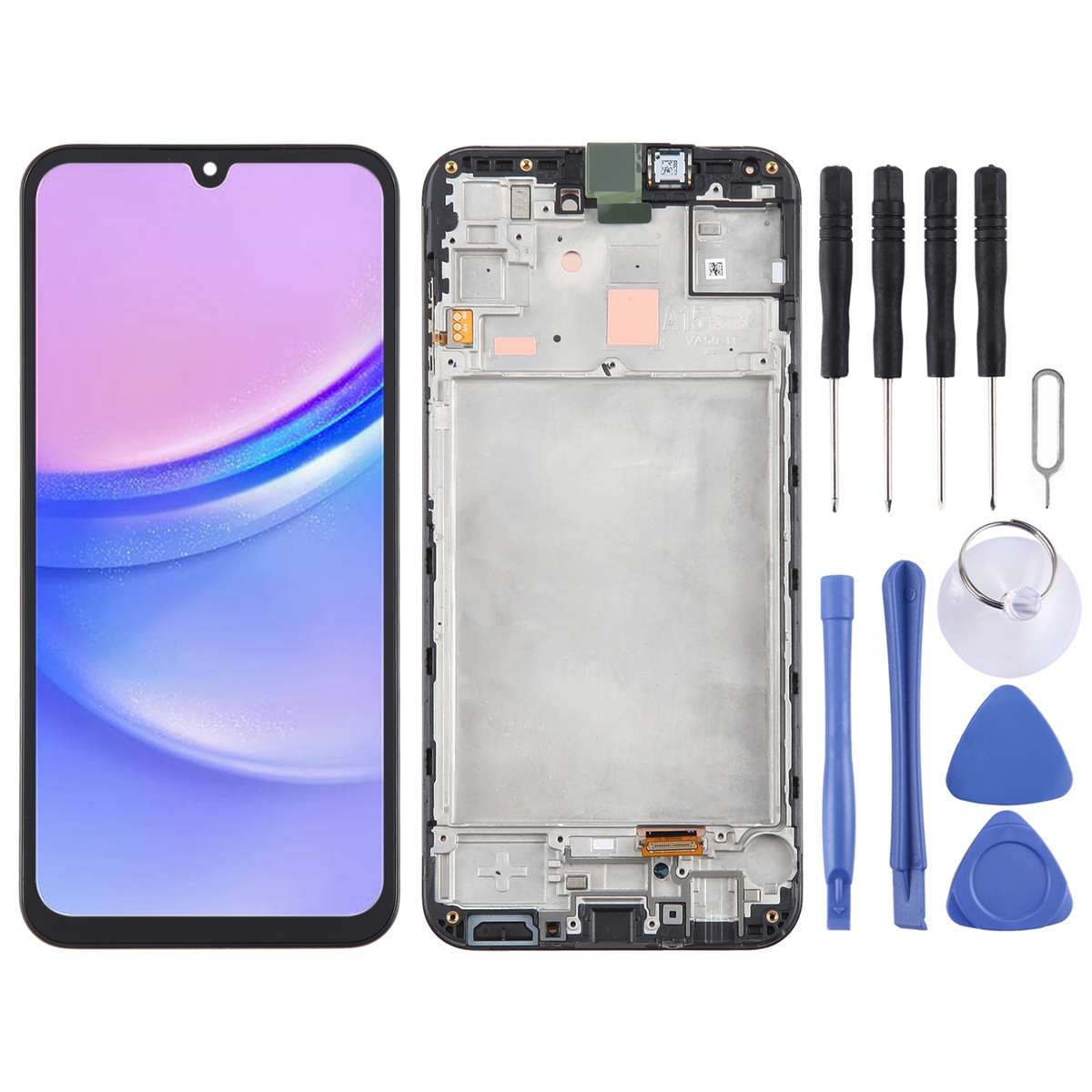 For Samsung Galaxy A15 5G SM-A156B Original LCD Screen Digitizer Full Assembly with Frame (Black)