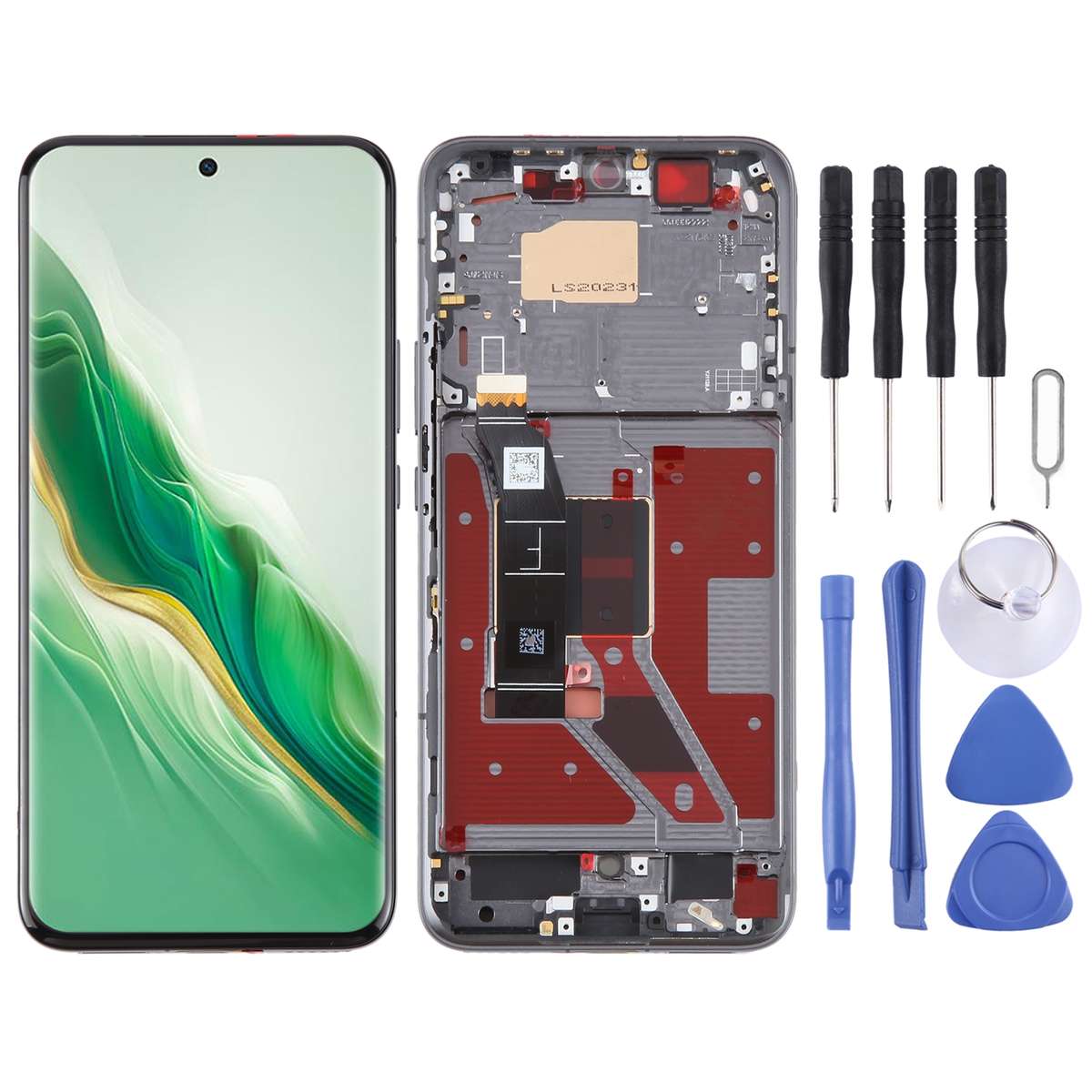 For Honor Magic6 Original LCD Screen Digitizer Full Assembly with Frame (Grey)