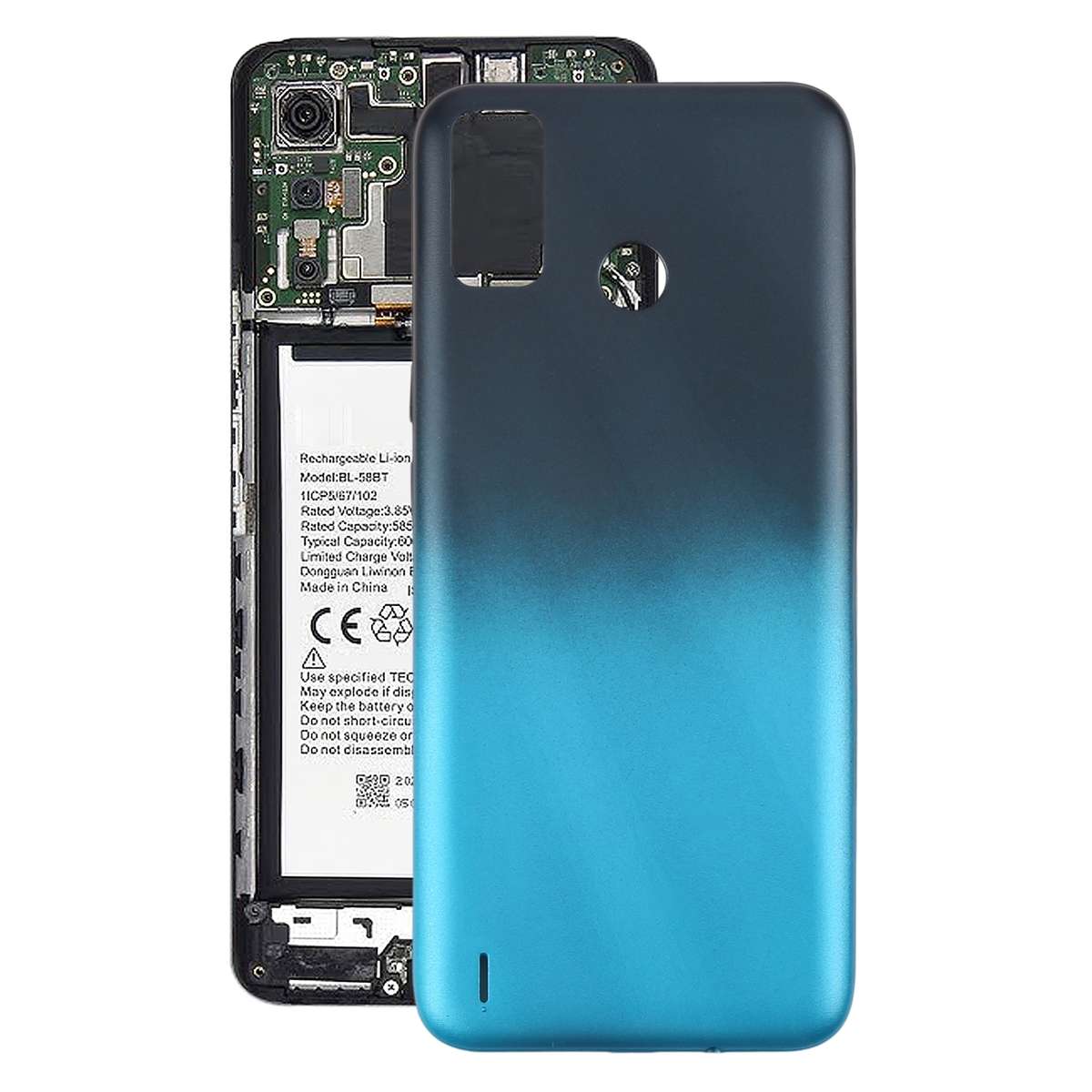 For Tecno Spark 6 Go Original Battery Back Cover(Black)