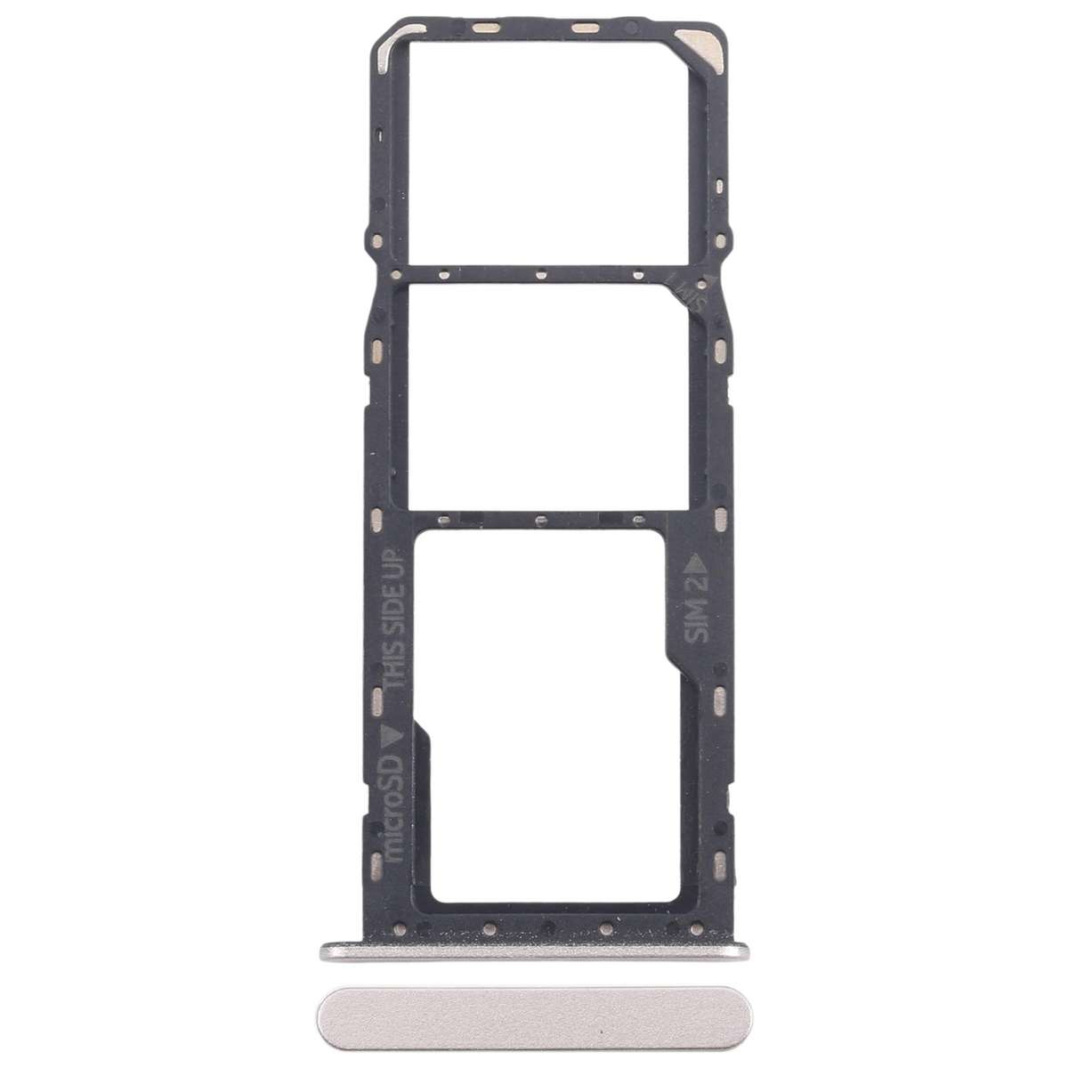 For Nokia C32 Original SIM Card Tray + SIM Card Tray + Micro SD Card Tray (Black)