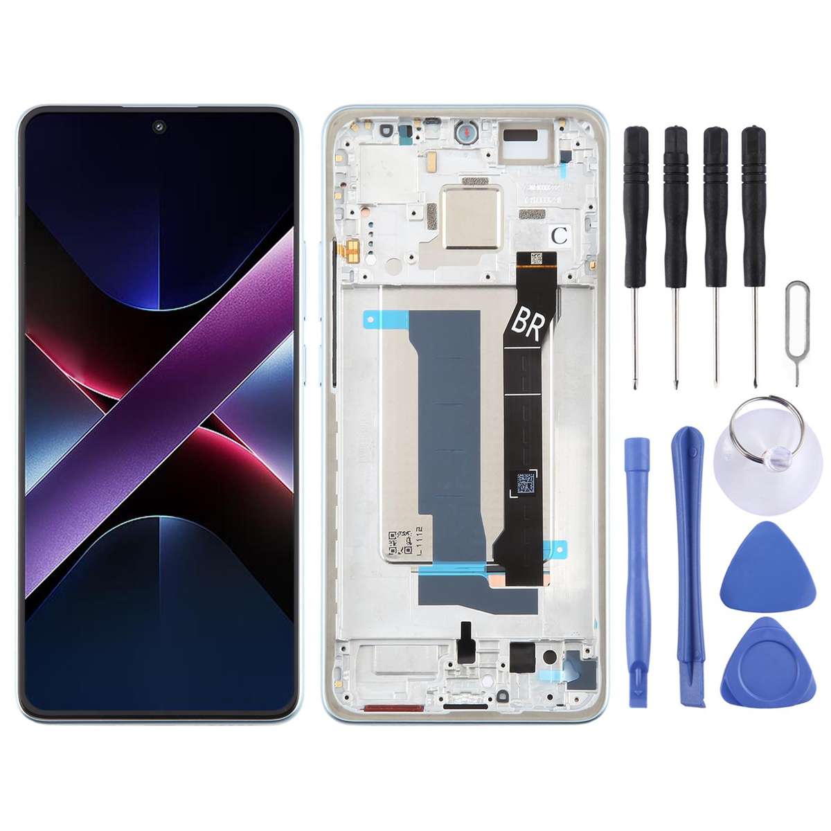 For Xiaomi Poco X7 Pro AMOLED Original LCD Screen Digitizer Full Assembly with Frame (Black)