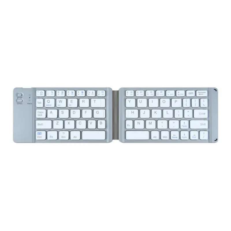 BT18 Bluetooth Keyboard Magnetic Folding Wireless Keyboard For Cell Phones Tablets Computers(Grey)
