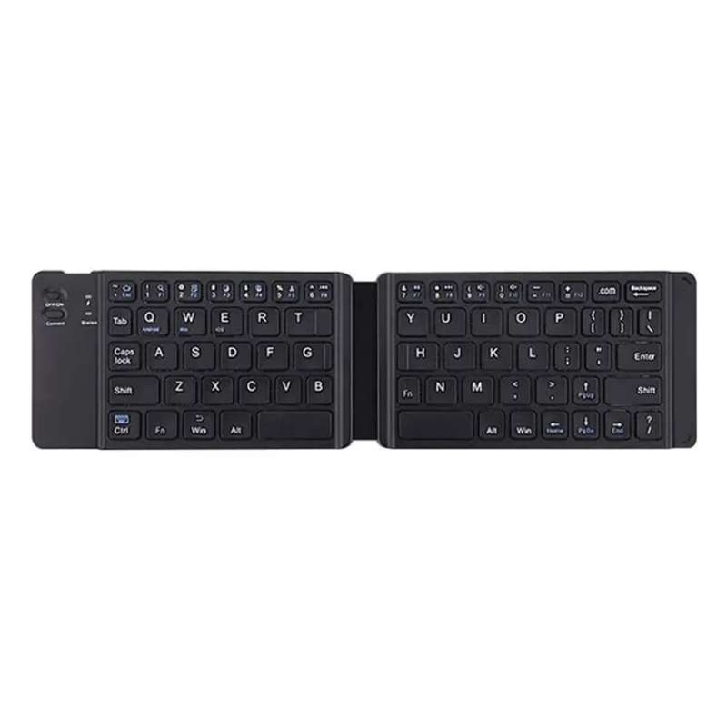 BT18 Bluetooth Keyboard Magnetic Folding Wireless Keyboard For Cell Phones Tablets Computers(Grey)