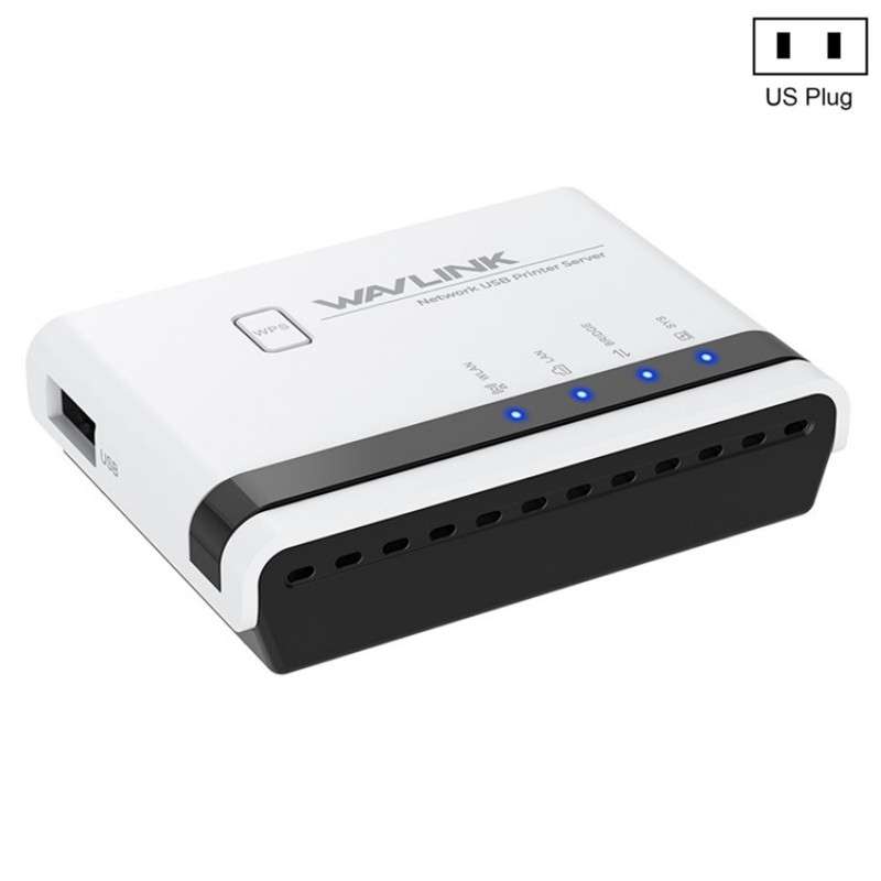 WAVLINK NU516U1 USB2.0 Wireless Printer Server With 10 / 100Mbps LAN / Bridge WiFi(UK Plug)