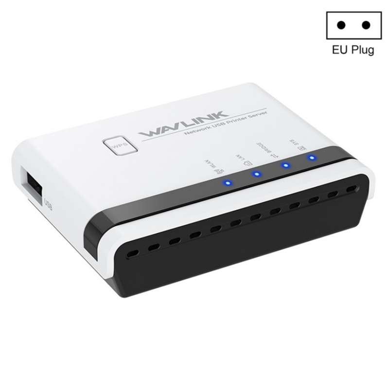 WAVLINK NU516U1 USB2.0 Wireless Printer Server With 10 / 100Mbps LAN / Bridge WiFi(UK Plug)