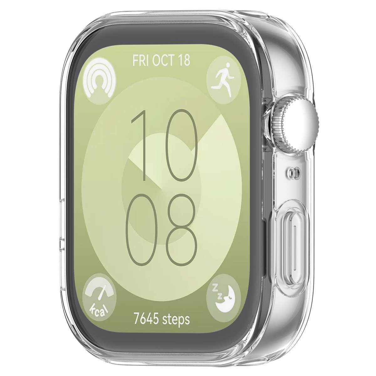 For Huawei Watch Fit 3 Full Coverage TPU Electroplated Watch Protective Case(Transparent)