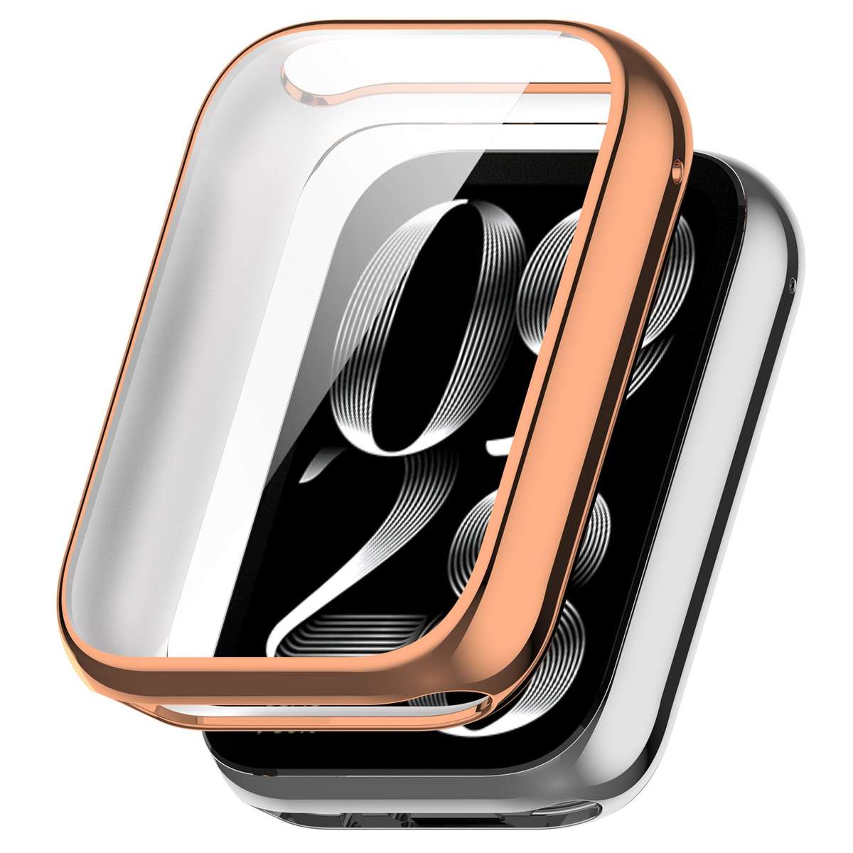 For Xiaomi Mi Band 8 Pro Electroplated Full Coverage TPU Watch Protective Case(Light Gold)