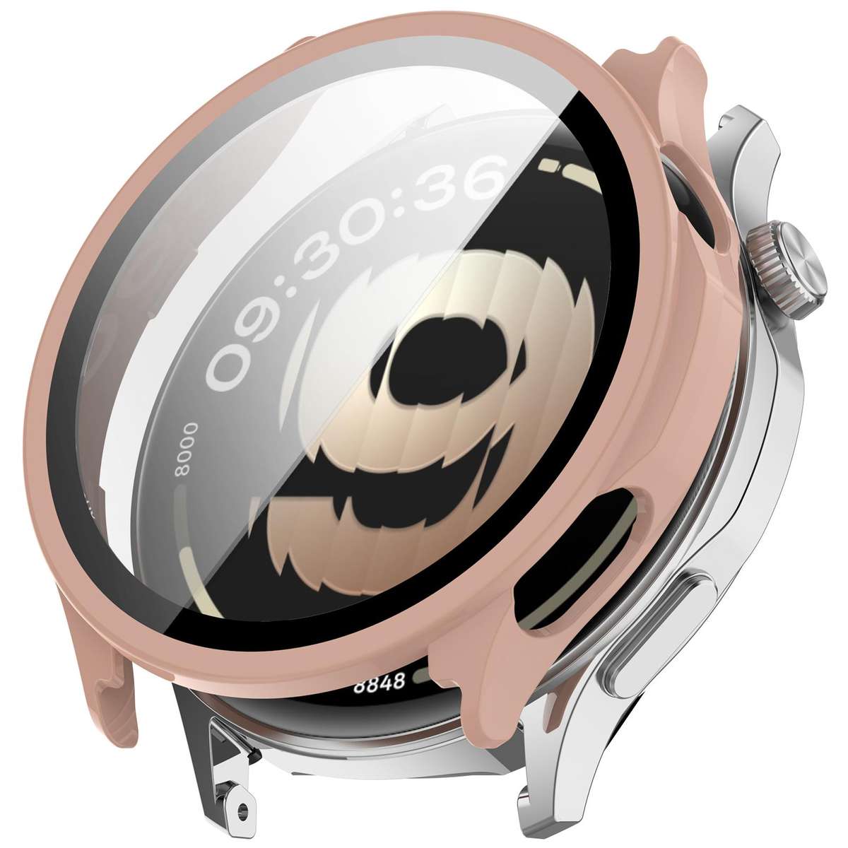 For OPPO Watch S Tempered Film Integrated PC Watch Protective Cover(Black)