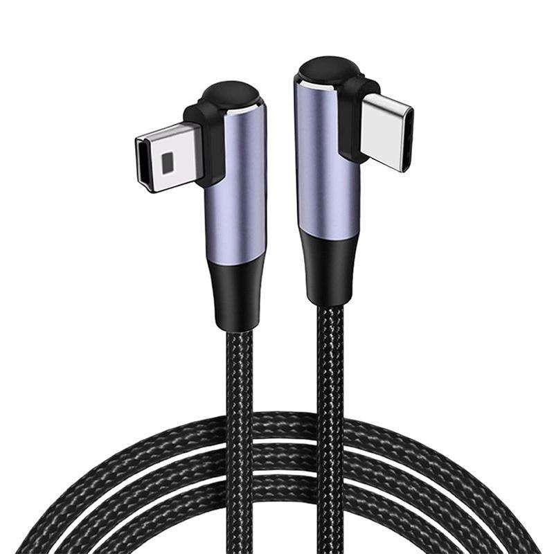 ENKAY 90 Degree USB C / Type-C to Mini USB 2.0 Charging Cord Data Cable For Digital Cameras / MP3 Pl