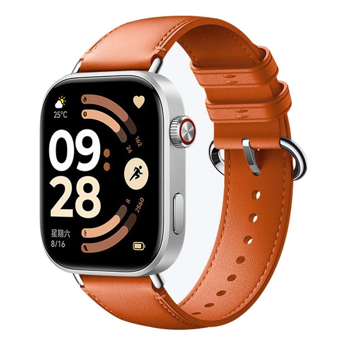 For Xiaomi Band 10 Pro / Redmi Watch 6 / 5 Solid Color Leather Watch Band(Beige)