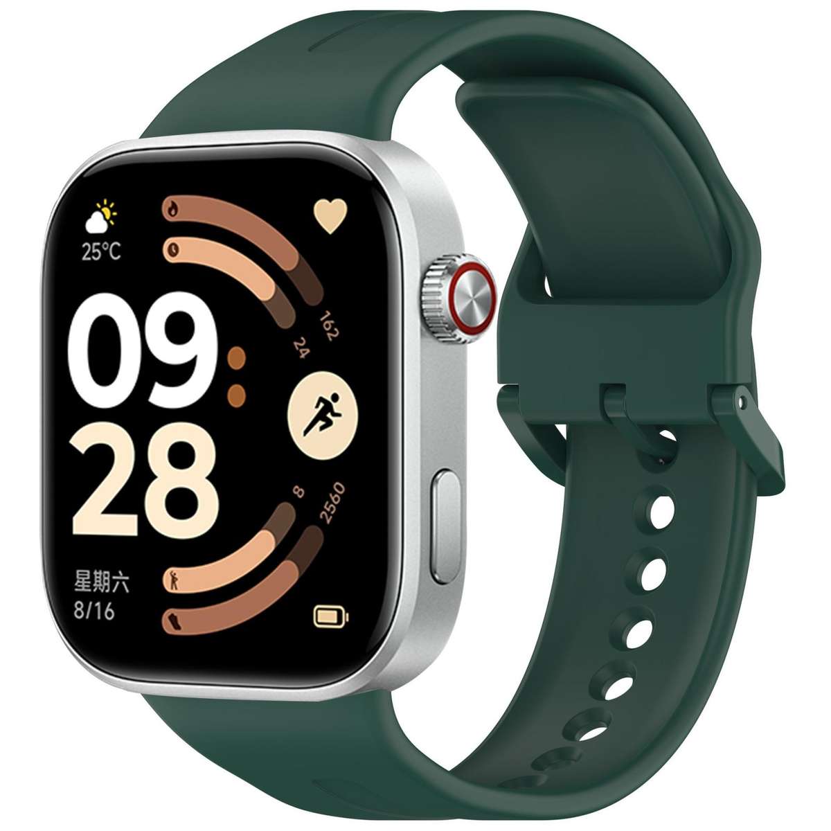 For Xiaomi Band 10 Pro / Redmi Watch 6 / 5 Solid Color Vertical Striped Pin Buckle Silicone Watch B