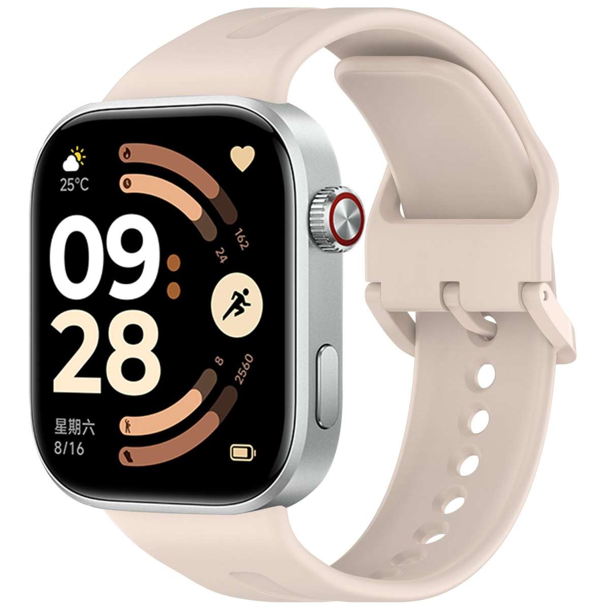 For Xiaomi Band 10 Pro / Redmi Watch 6 / 5 Solid Color Vertical Striped Pin Buckle Silicone Watch B