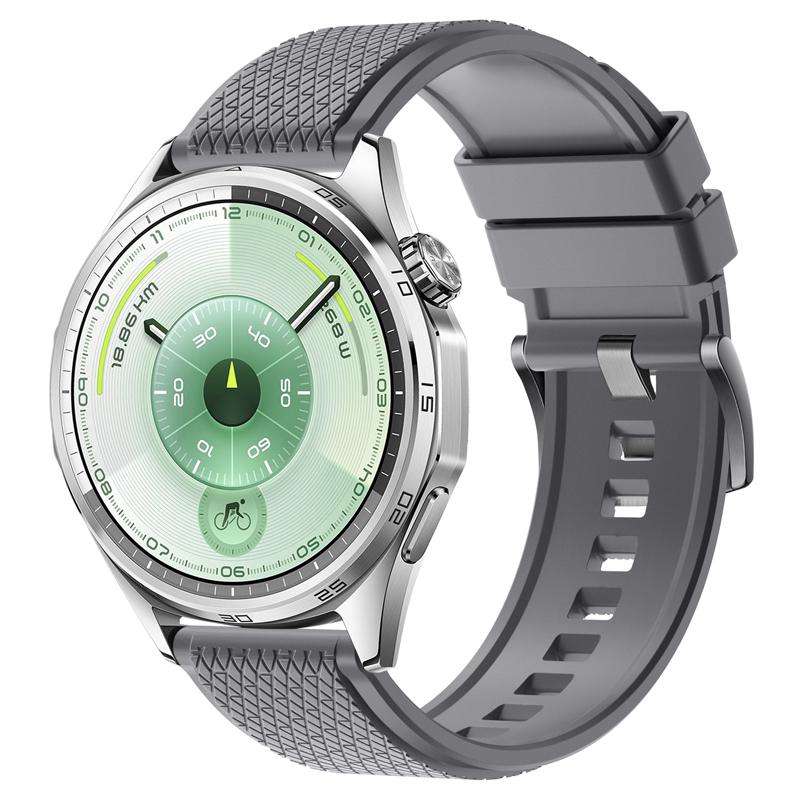 22mm Longines Texture Fluororubber Watch Band(Black)