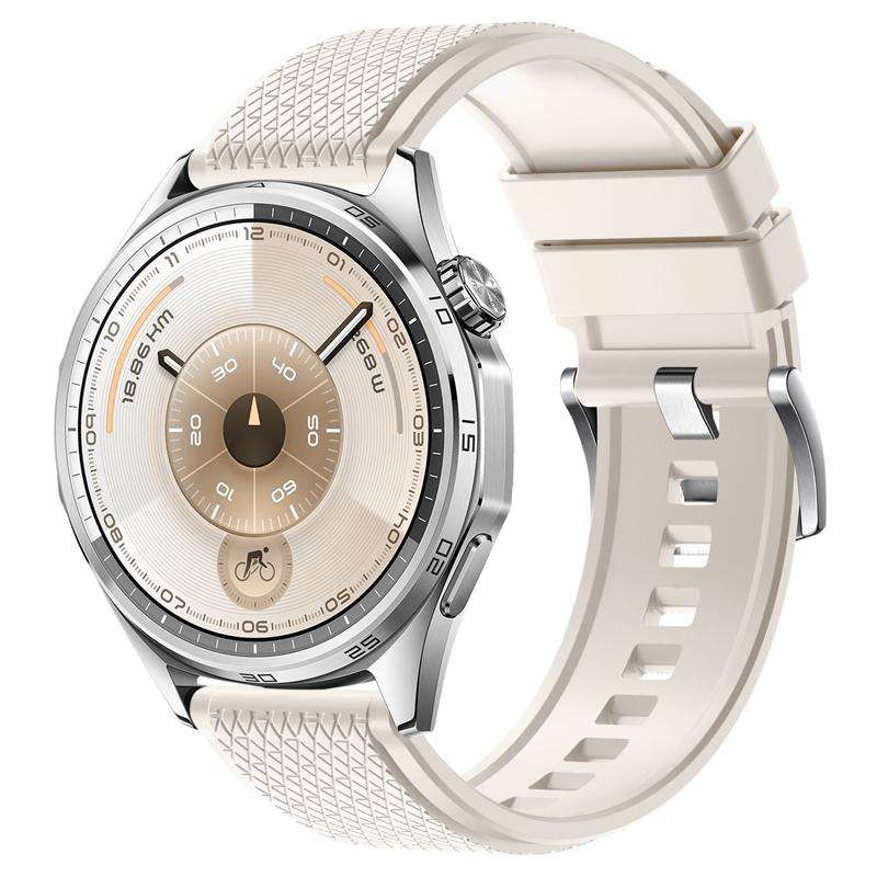 22mm Longines Texture Fluororubber Watch Band(Black)