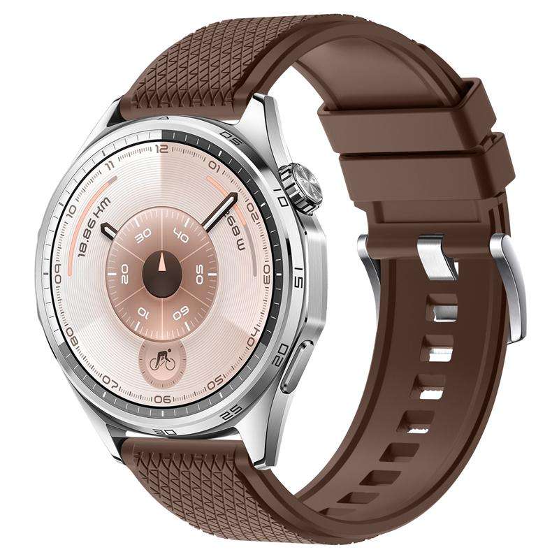 22mm Longines Texture Fluororubber Watch Band(Black)