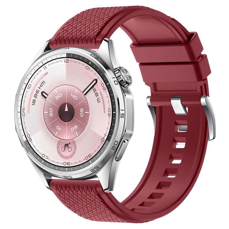 22mm Longines Texture Fluororubber Watch Band(Black)