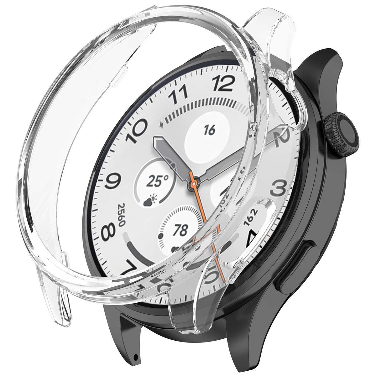 For Xiaomi Watch 5 Half Coverage Hollow PC Watch Protective Case(Brushed Silver)