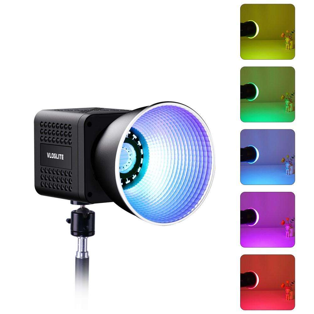 VLOGLITE P40RGB Photography 40W COB RGB Video Light 20 Effects Modes Studio Video Lamp