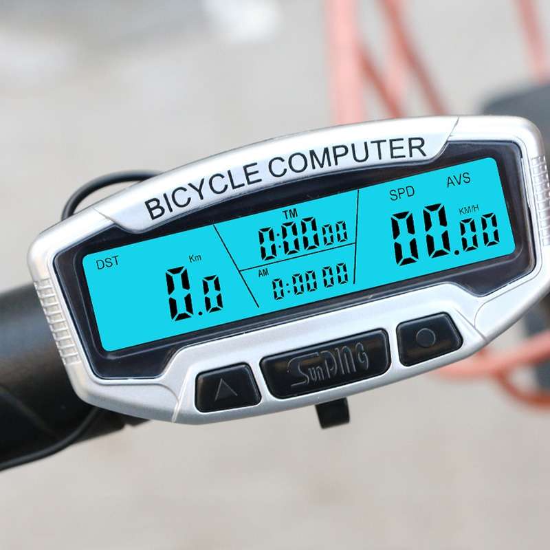 SUNDING SD-558A Bicycle Computer Wired Stopwatch Bicycle Speedometer Digital Odometer Rainproof LCD