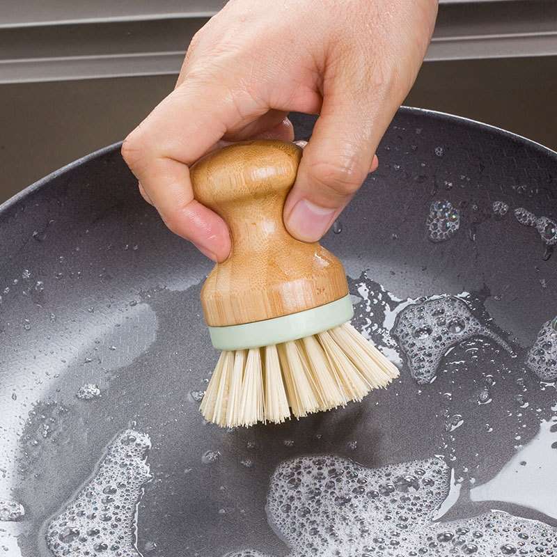 Multifunctional Tool Kitchen Cleaning Brush Wooden Handle Dish Scrubber Pot Pan Dishwasher, Material