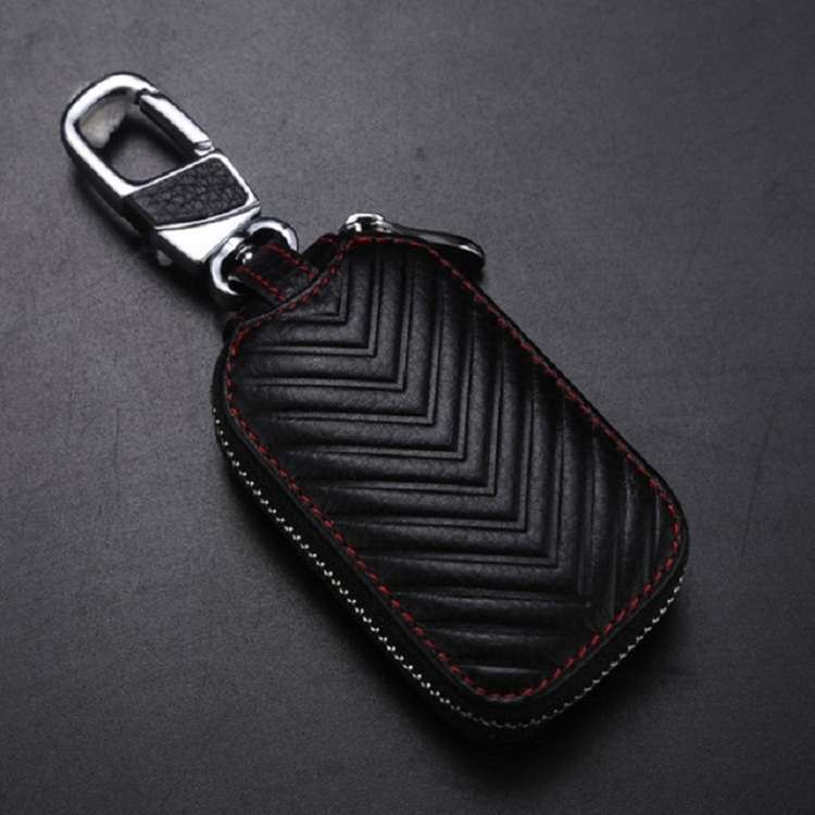 Multifunctional Hook Up Leather Car Key Bag(Red)
