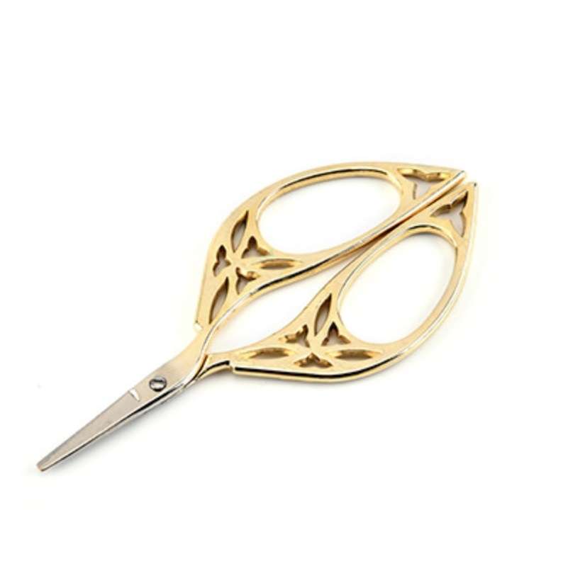 Stainless Steel Leaf Shape Scissors Handmade Tea Bag Scissors(Color Titanium)