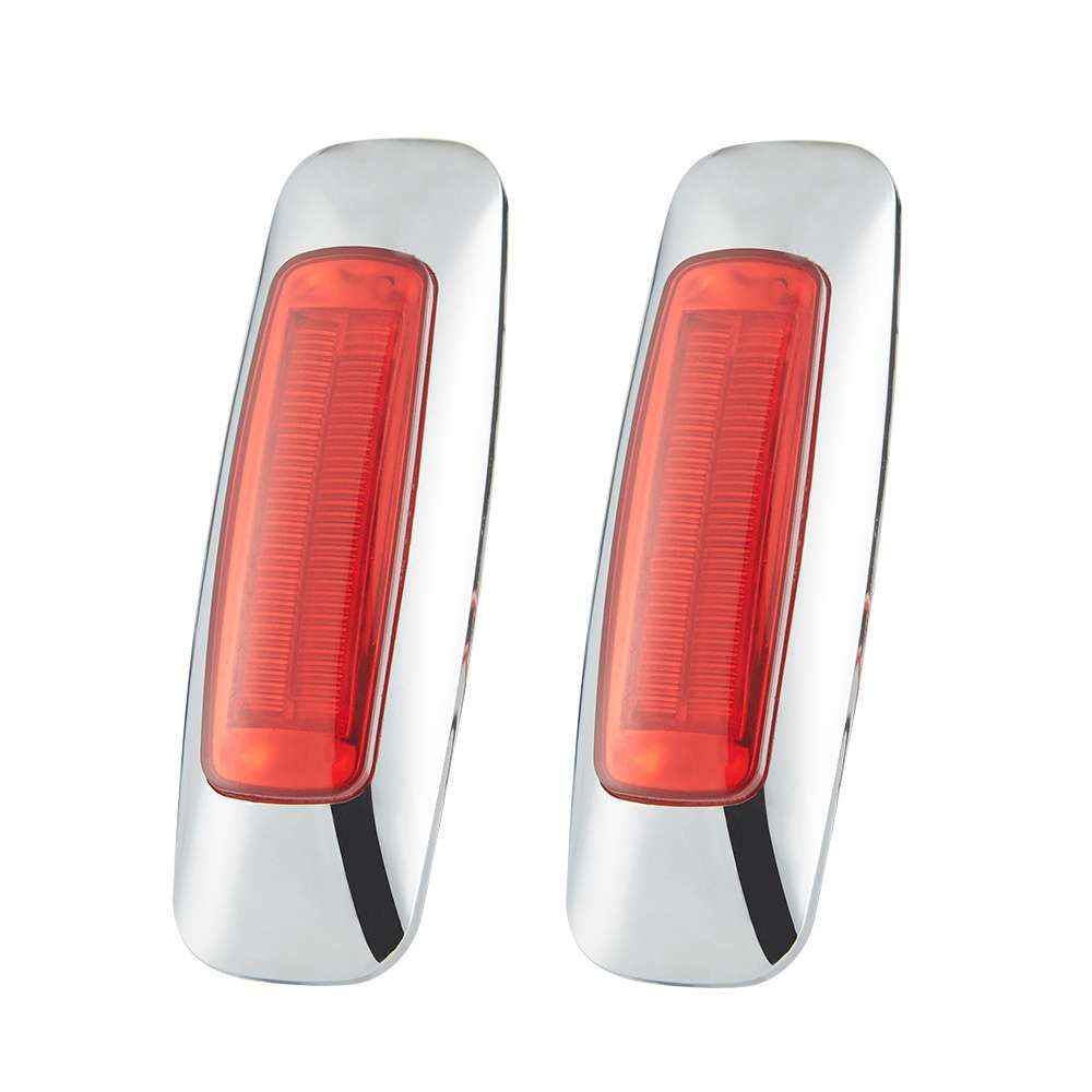 2 PCS 12/24V 8 LEDs Explosion Lightning Plating Edge Light Side Tail Light(Yellow)