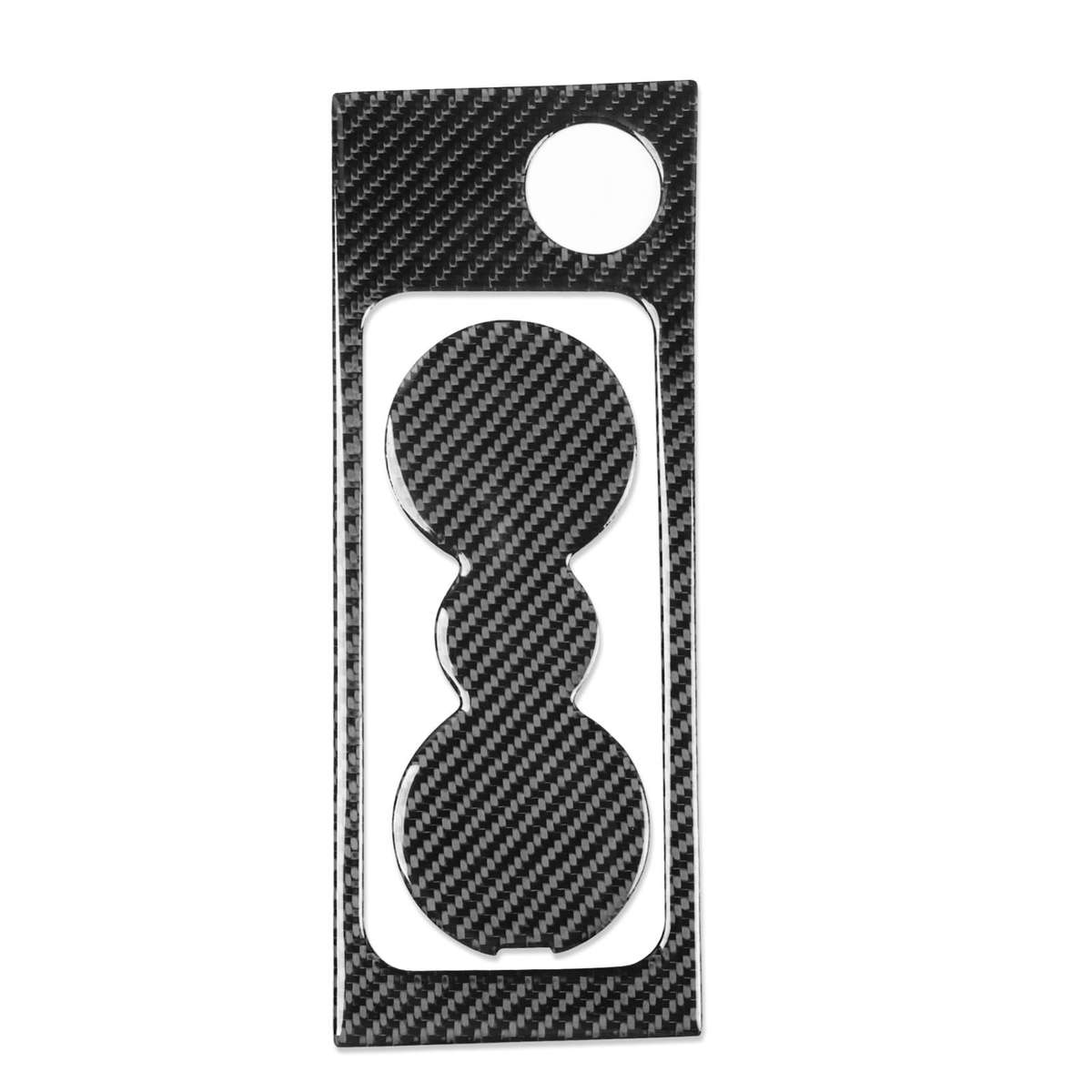 For 2017-2021 Skoda Octavia Left And Right Hand Drive Cup Holder Frame + Cup Mat Sticker(Black)