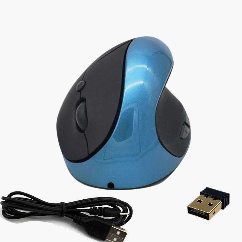 JSY-03 6 Keys Wireless Vertical Charging Mouse Ergonomic Vertical Optical Mouse(White)