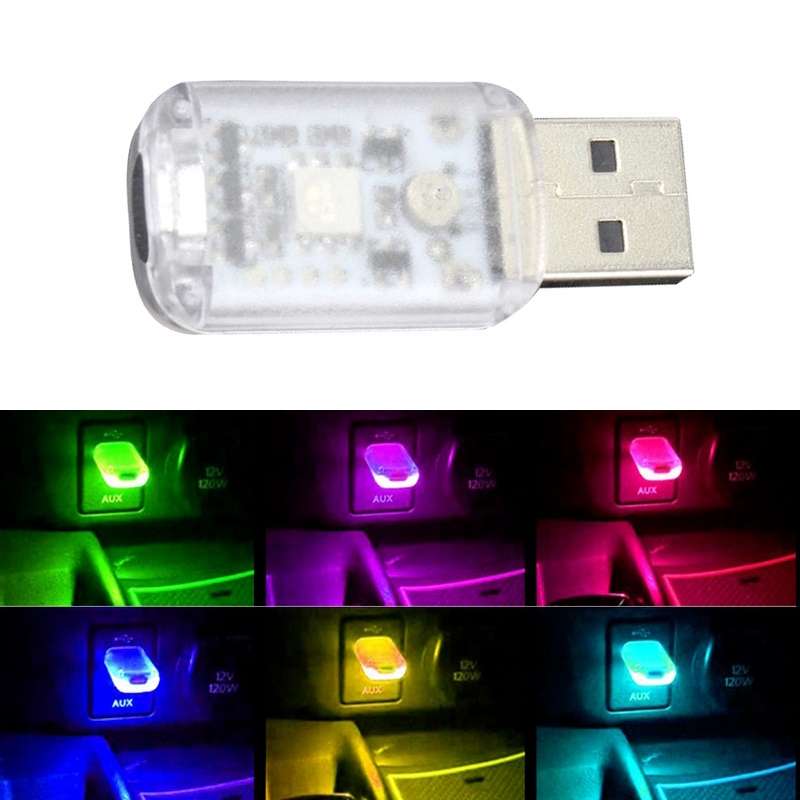 USB Car Internal Atmosphere Light(K6 Sound Control Single Lamp)