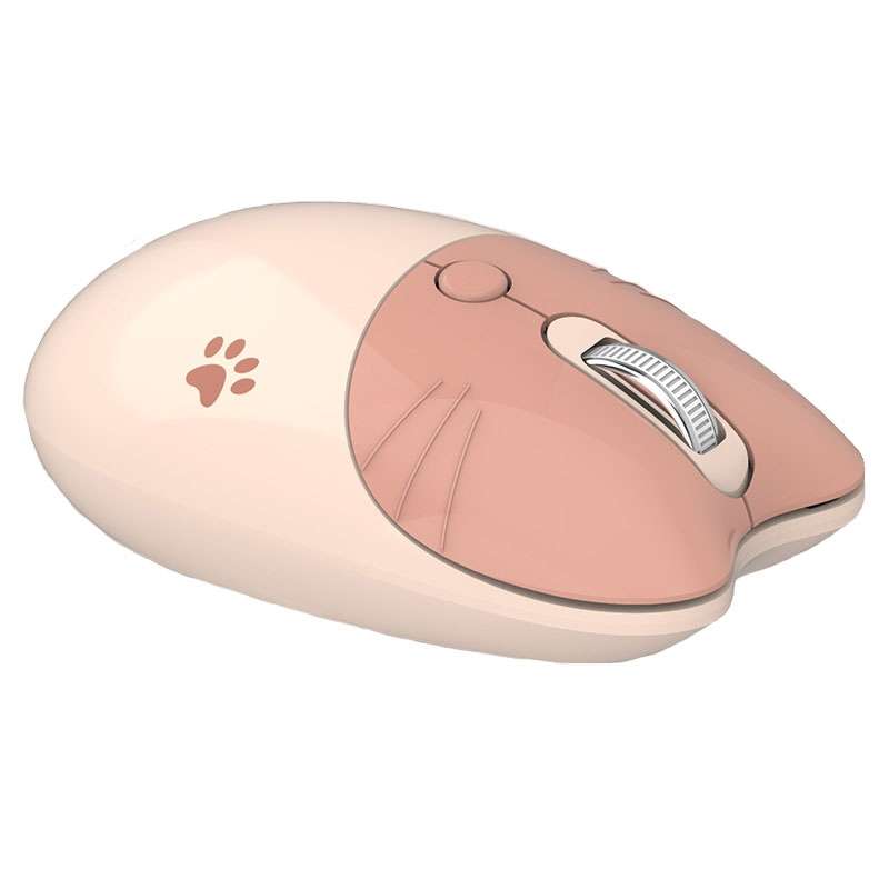 M3 3 Keys Cute Silent Laptop Wireless Mouse, Spec: Bluetooth Wireless Version (Milk Tea)