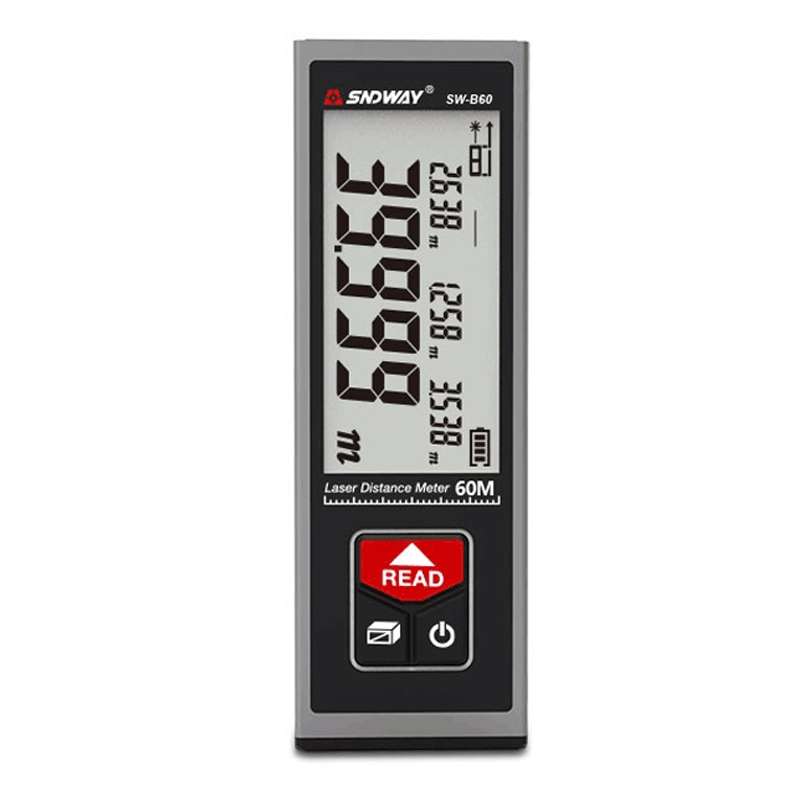 SNDWAY SW-B60 Laser Rangefinder Infrared Measuring Ruler, Style: 60m Precision Version