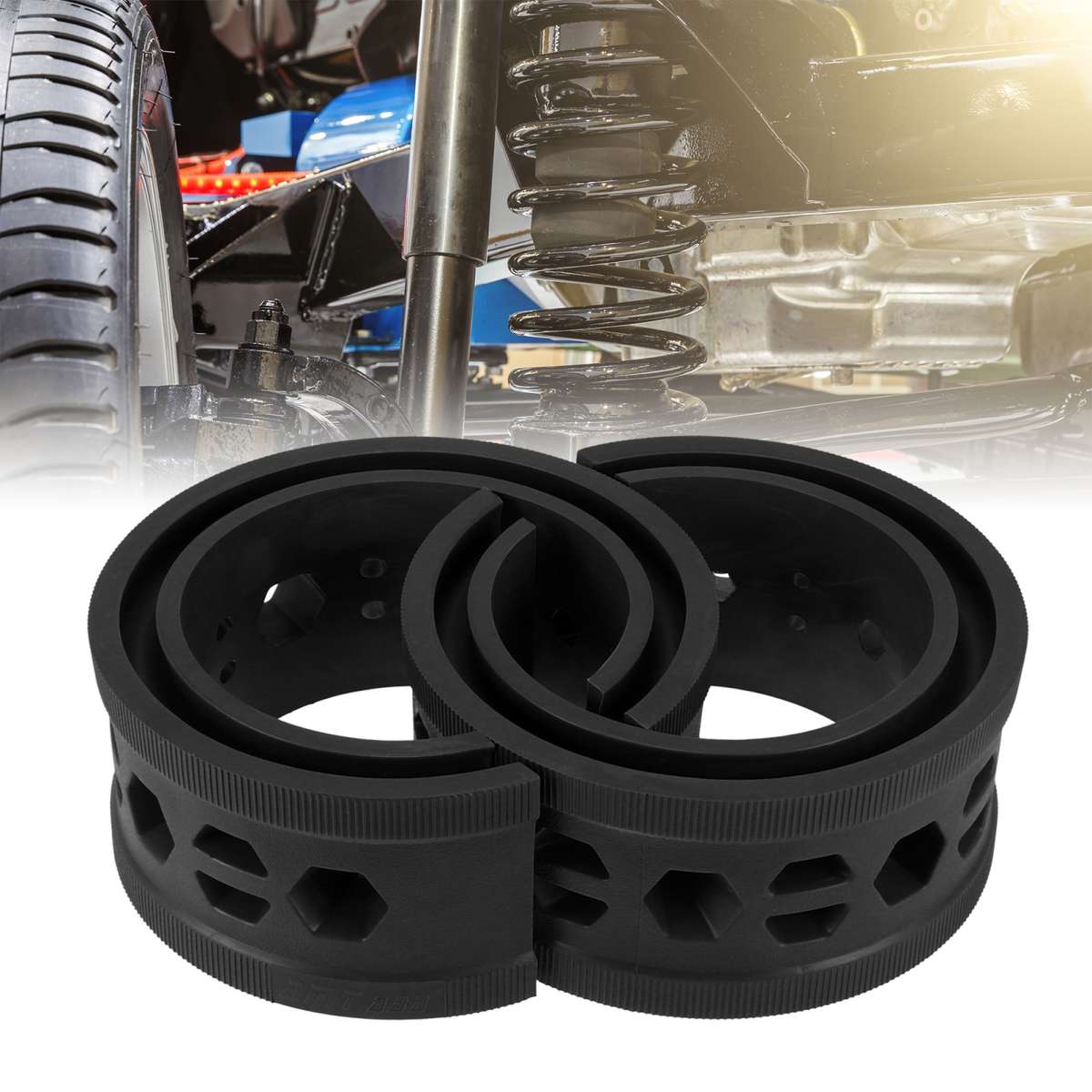 19 Holes Car Universal Buffer Rubber Spring Shock Absorber, Specification: A+