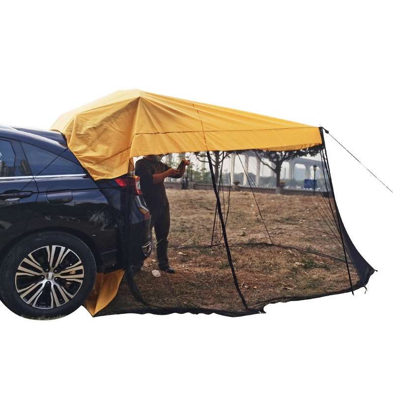 Rear Mosquito Repellent Sun Protection Tent RV Canopy Awning(Blue)