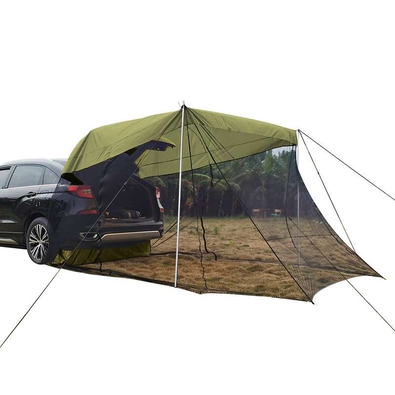 Rear Mosquito Repellent Sun Protection Tent RV Canopy Awning(Blue)