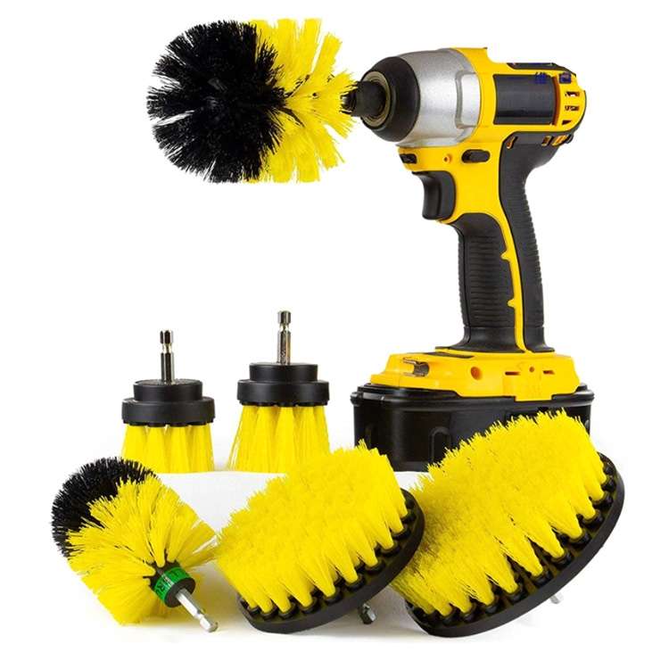 6 PCS / SetElectric Drill Head Car Tire Floor Crevice Cleaning Brush(Blue)