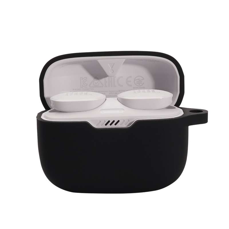 For JBL T230NC TWS Wireless Bluetooth Headphones Silicone Case(Black)