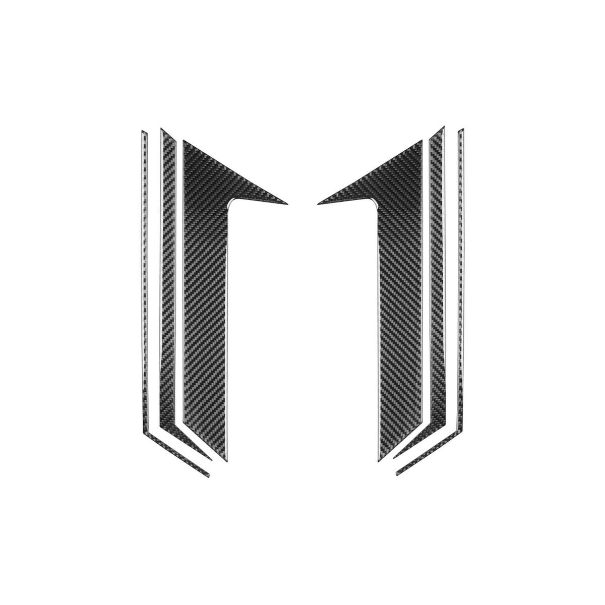 For Chevrolet Corvette C8 6pcs /Set Roof Camera Frame Sticker(Black)