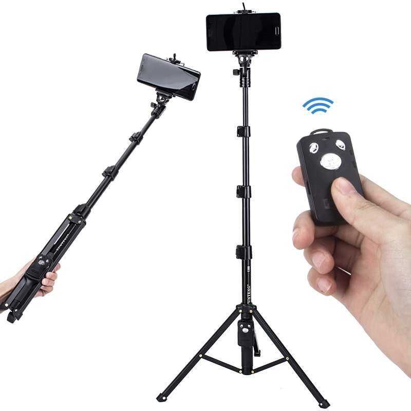 YUNTENG 1688 Selfie Stick Tripod Bluetooth Remote Control Camera Stand(Black)