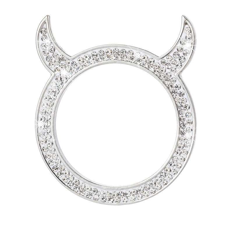 2 PCS Car Starter Button With Diamond Small Devil Decorative Ring(AB)