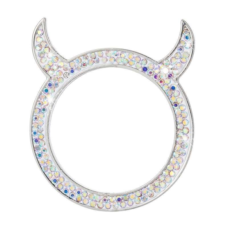 2 PCS Car Starter Button With Diamond Small Devil Decorative Ring(AB)
