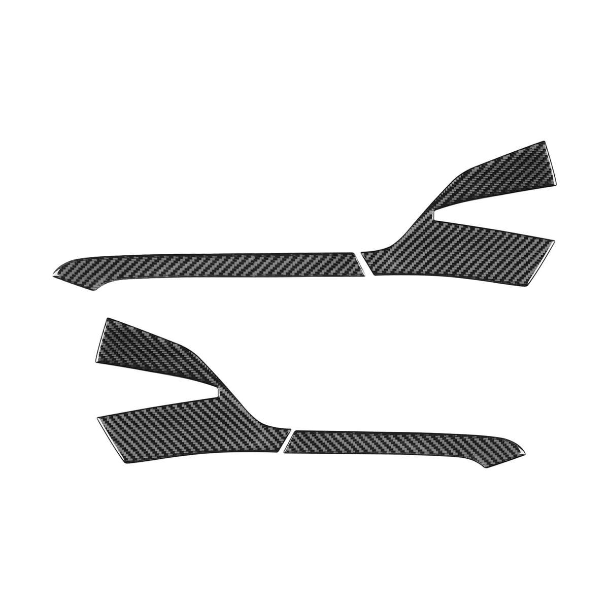 For Chevrolet Corvette C8 4pcs /Set Right-Hand Drive Rearview Mirror Anti-Scratch Sticker(Black)